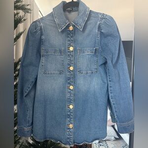 Express Denim Button-Up Shacket